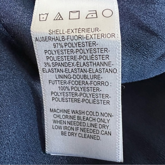 DRESS THE POPULATION Perla Midnight Blue Midi Strapless Sheath Dress Size XS - Picture 14 of 15